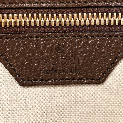 Gucci Monogram Jumbo GG Textured Dollar Calfskin Web Tote Bag Camel Ebony New Acero 6 of 10