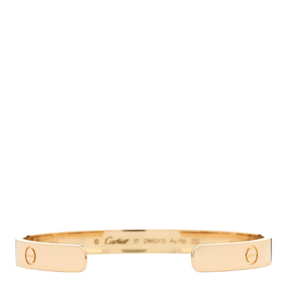 Cartier 18K Yellow Gold LOVE Cuff Bracelet 17 2 of 4