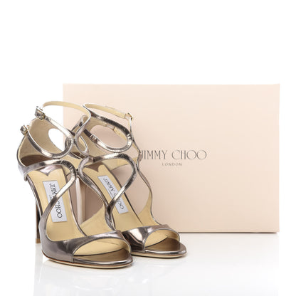Jimmy Choo Mirror Calfskin Lang Sandals 36.5 Light Bronze 8 of 8