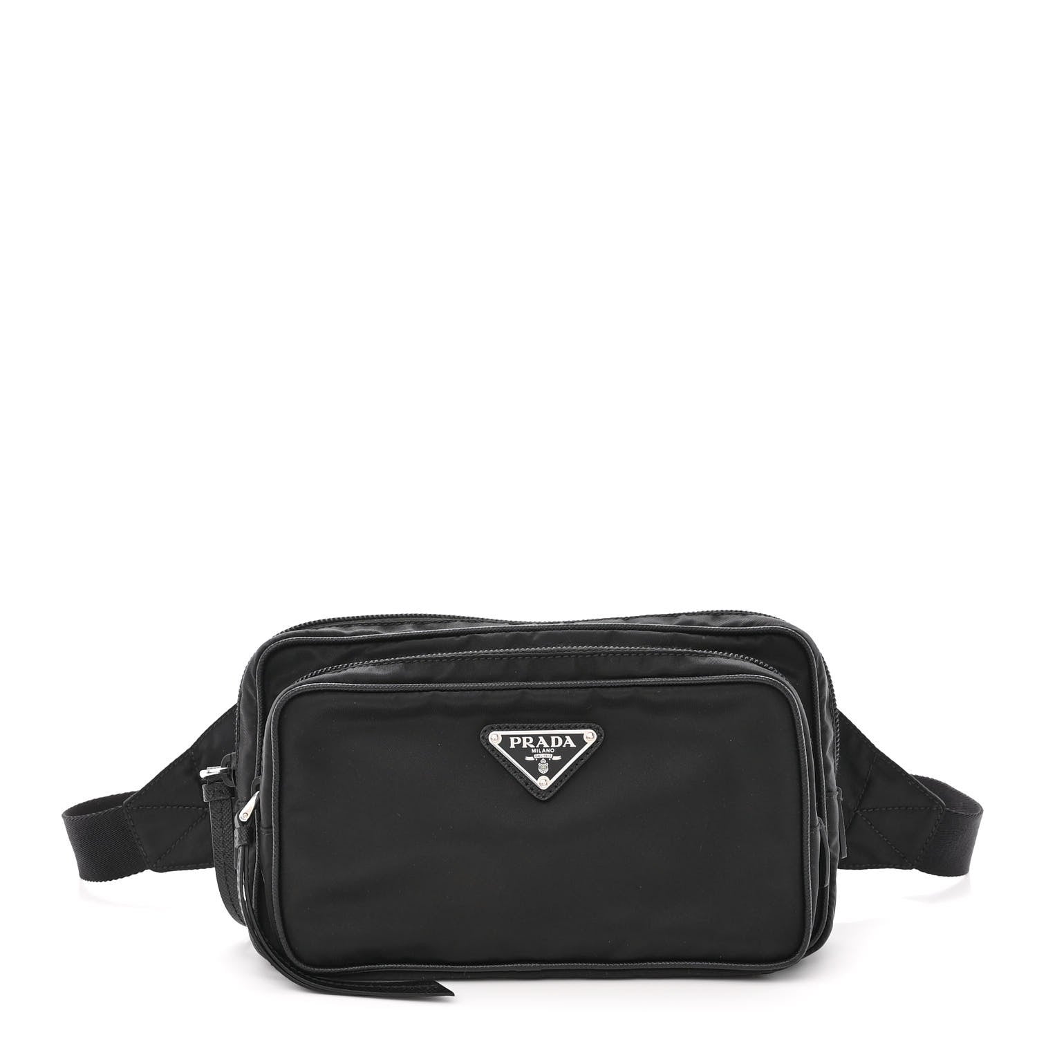 Prada Tessuto Nylon Saffiano Belt Bag Black 1 of 12