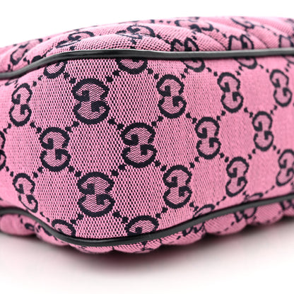 Gucci Monogram Multicolor Matelasse Diagonal Small GG Marmont Chain Shoulder Bag Pink Blue 9 of 10