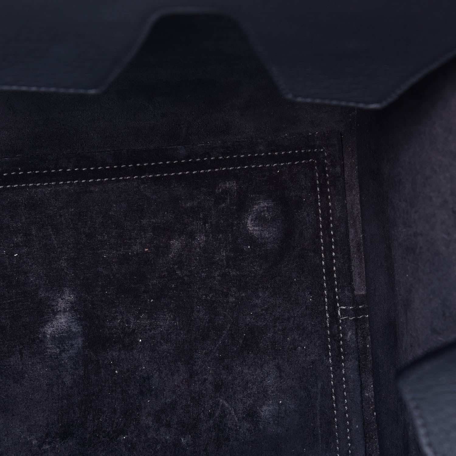 Celine Grained Calfskin Small Tie Knot Tote Navy Blue 9 of 9