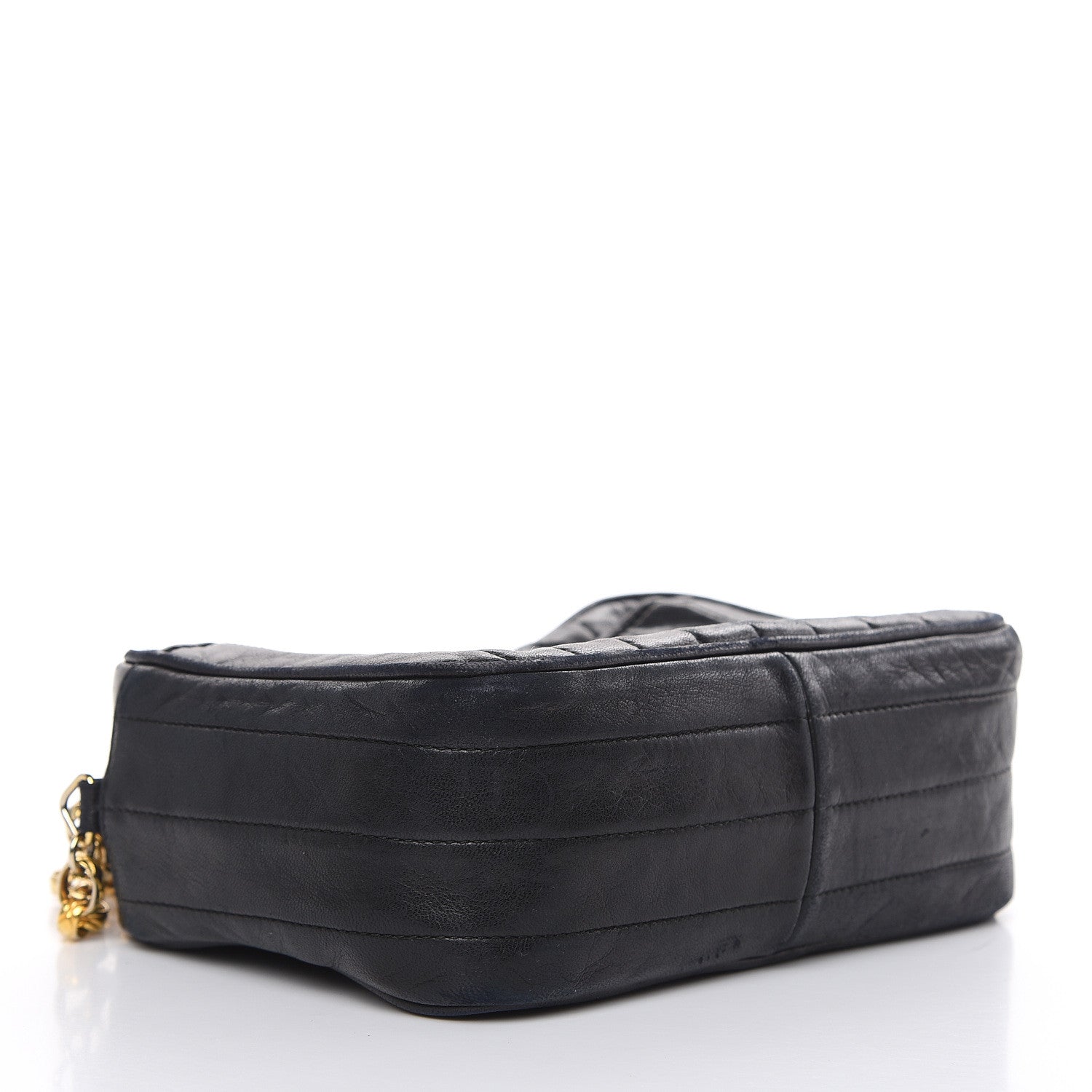 Chanel Lambskin Vertical Quilted Tassel Camera Case Black 4 of 18