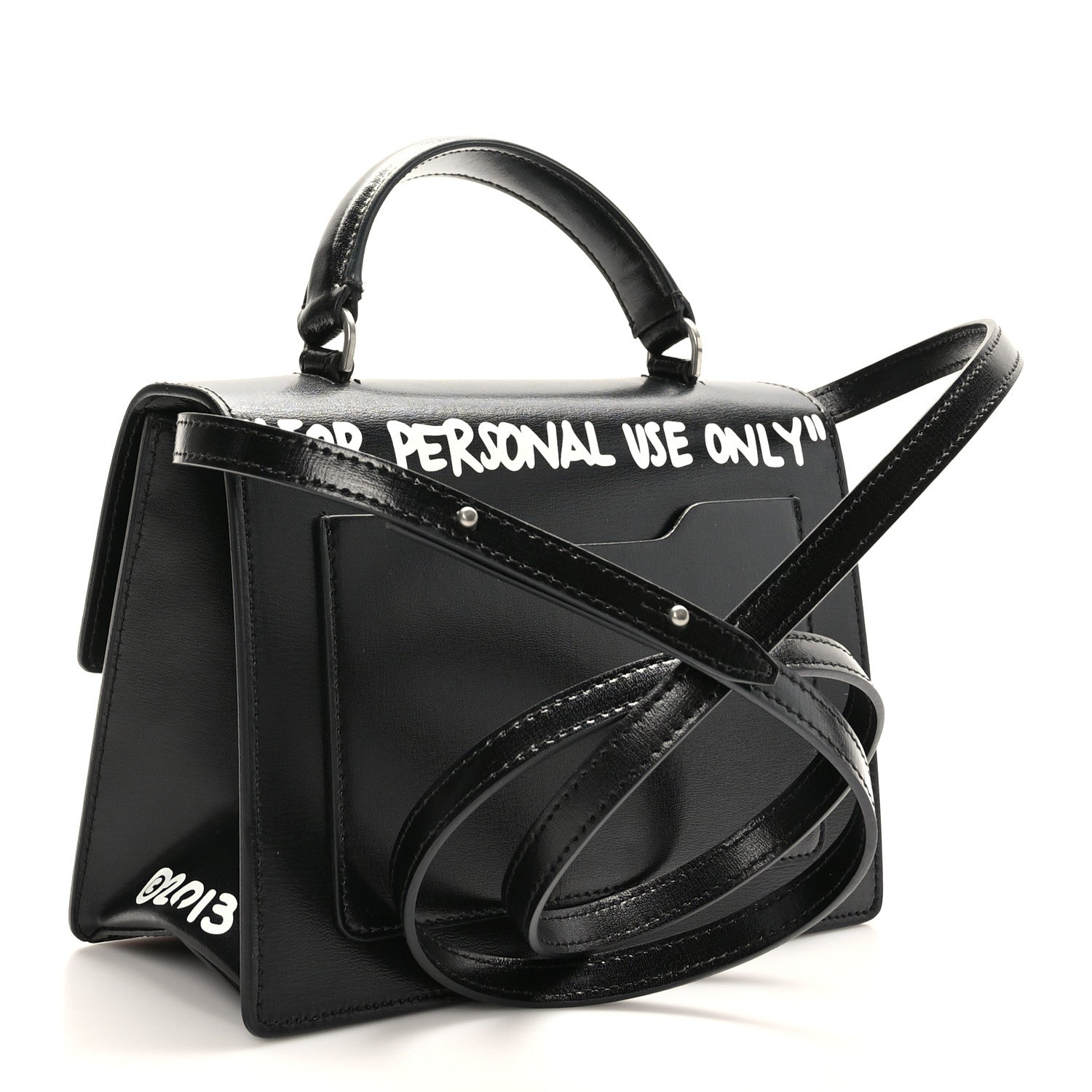 Off-White Calfskin Cash Jitney 1.4 Shoulder Bag Black 3 of 10
