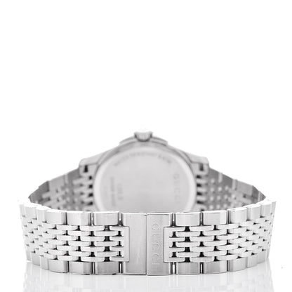 Gucci Stainless Steel Diamond Black Mother of Pearl 27mm G-Timeless Quartz Watch 4 of 7