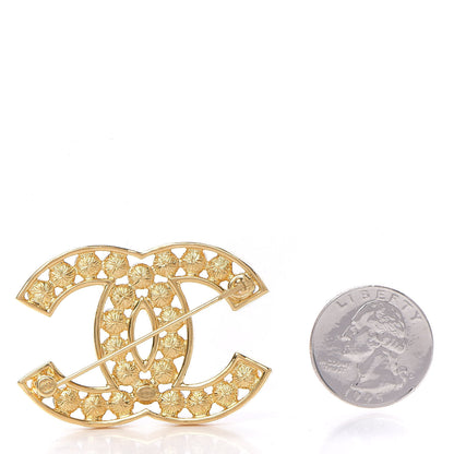 Chanel Pearl CC Brooch Gold Black 2 of 4