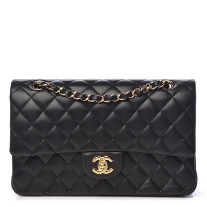 Chanel Lambskin Quilted Medium Double Flap Black 1 of 11