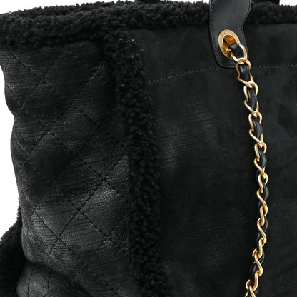 Chanel Shearling Medium Deauville Tote Black 11 of 11