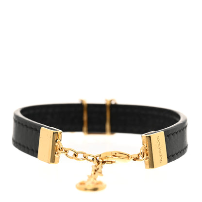 Louis Vuitton Calfskin Gram Bracelet Black 3 of 9