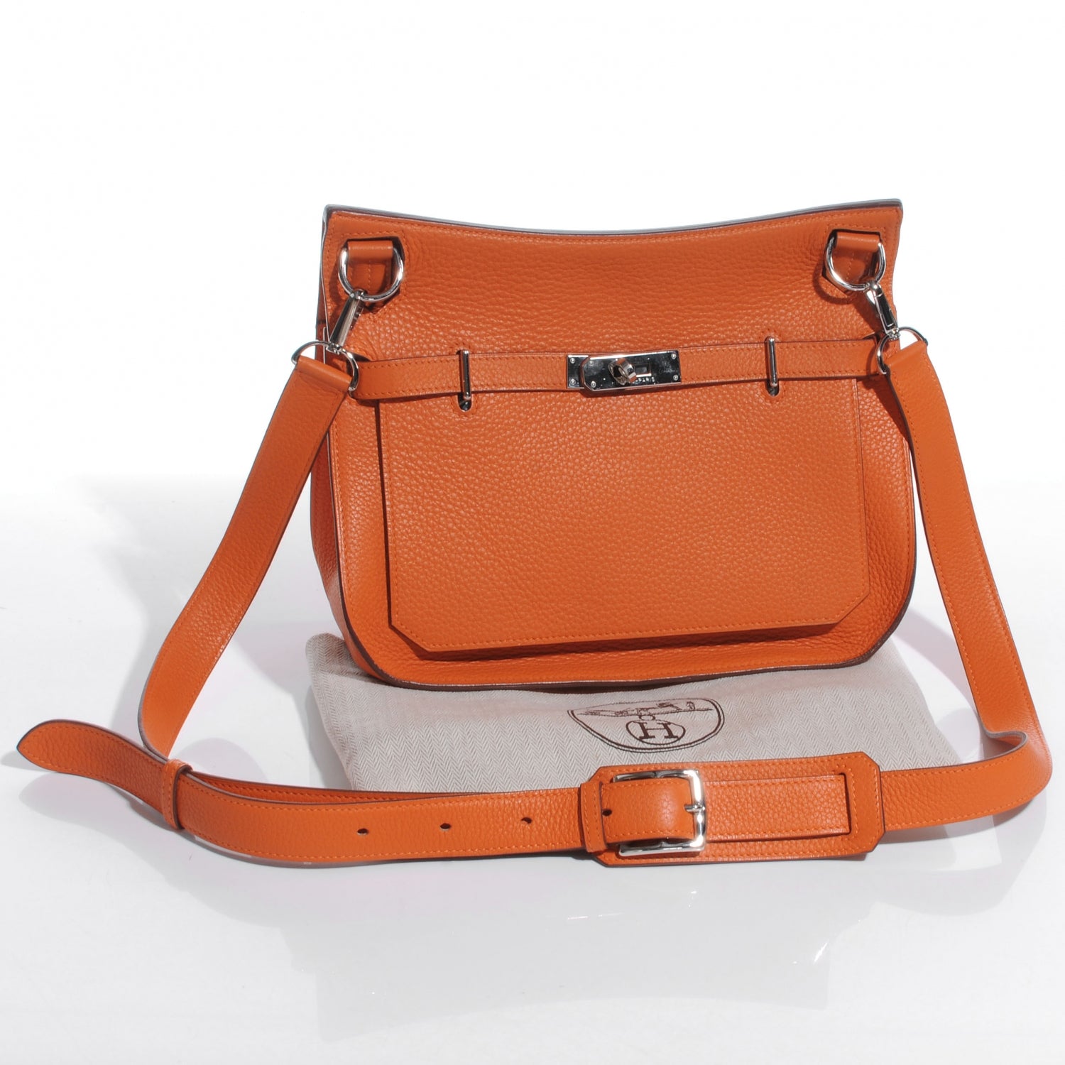 Hermes Taurillon Clemence Jypsiere 28 Orange 5 of 9