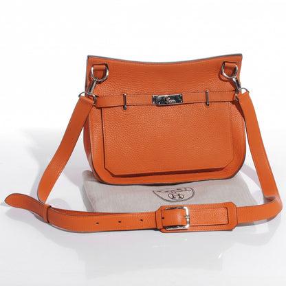 Hermes Taurillon Clemence Jypsiere 28 Orange 5 of 9