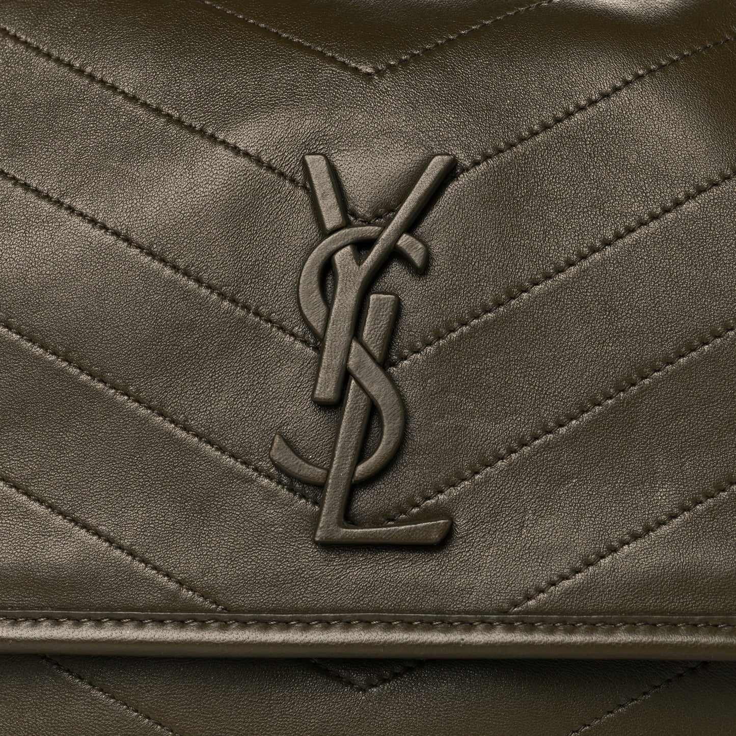 Lambskin Matelasse Monogram Medium Niki Chain Satchel Seaweed