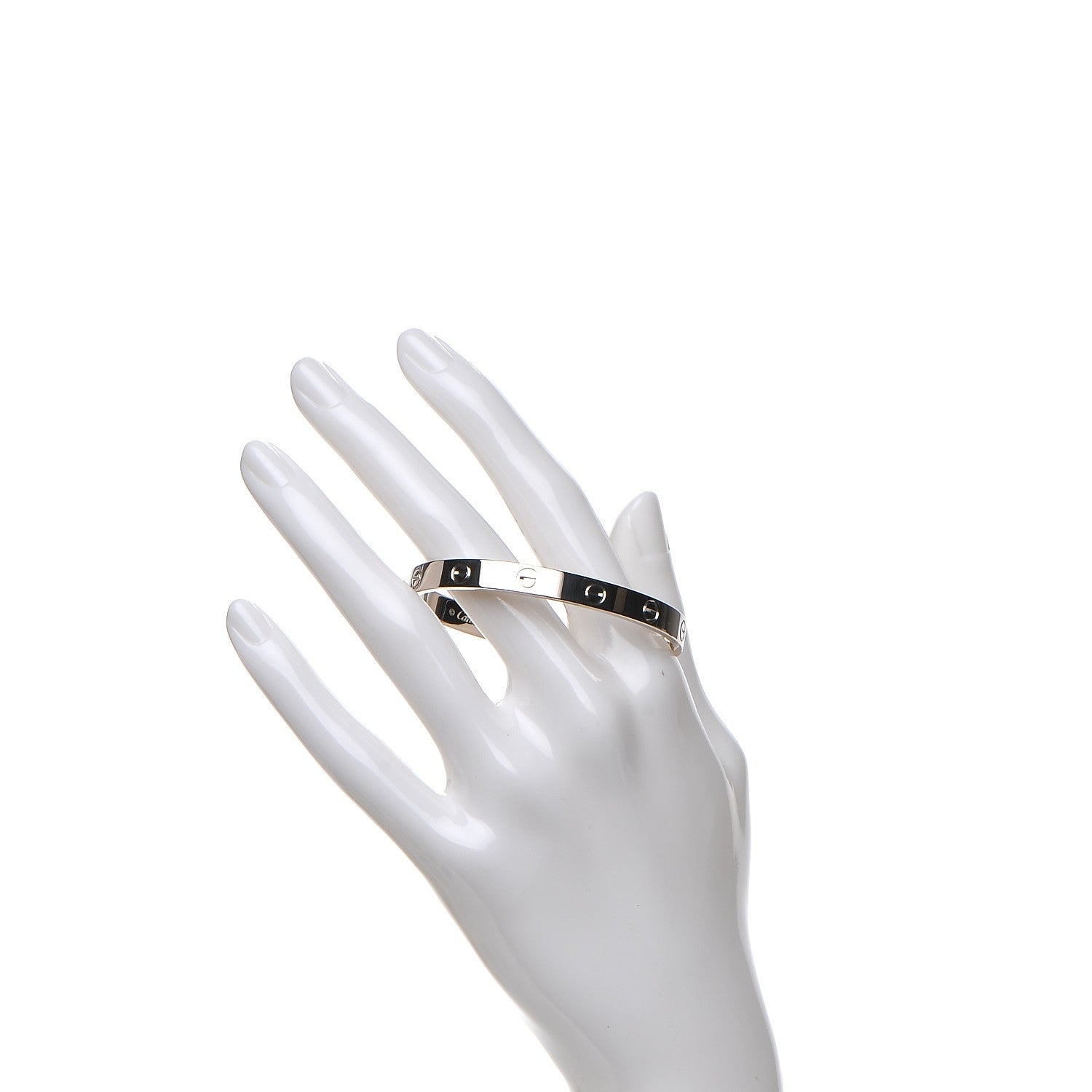 Cartier 18K White Gold LOVE Bracelet 16 2 of 6