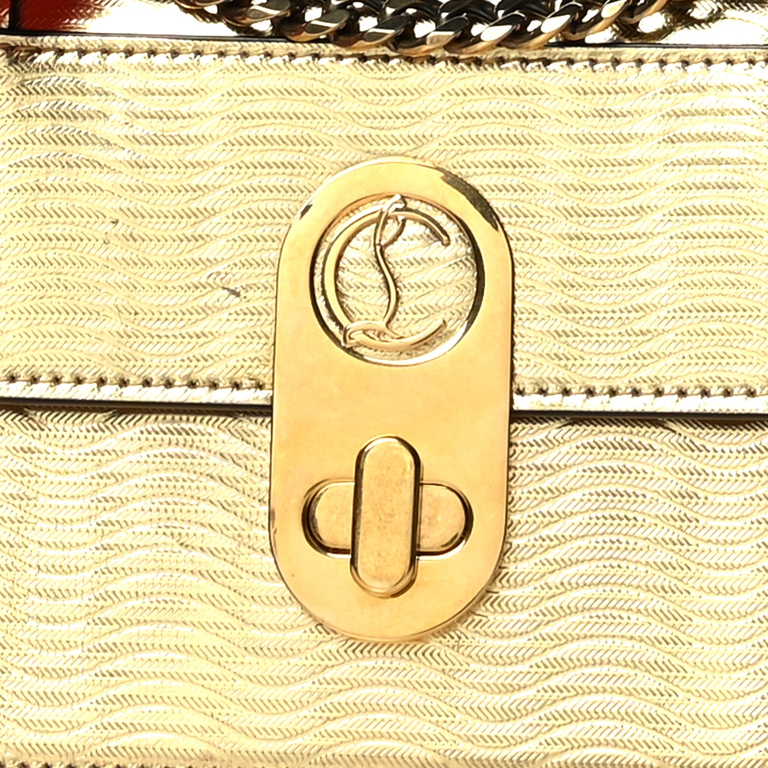 Christian Louboutin Metallic Calfskin Mini Elisa Shoulder Bag Gold 8 of 16