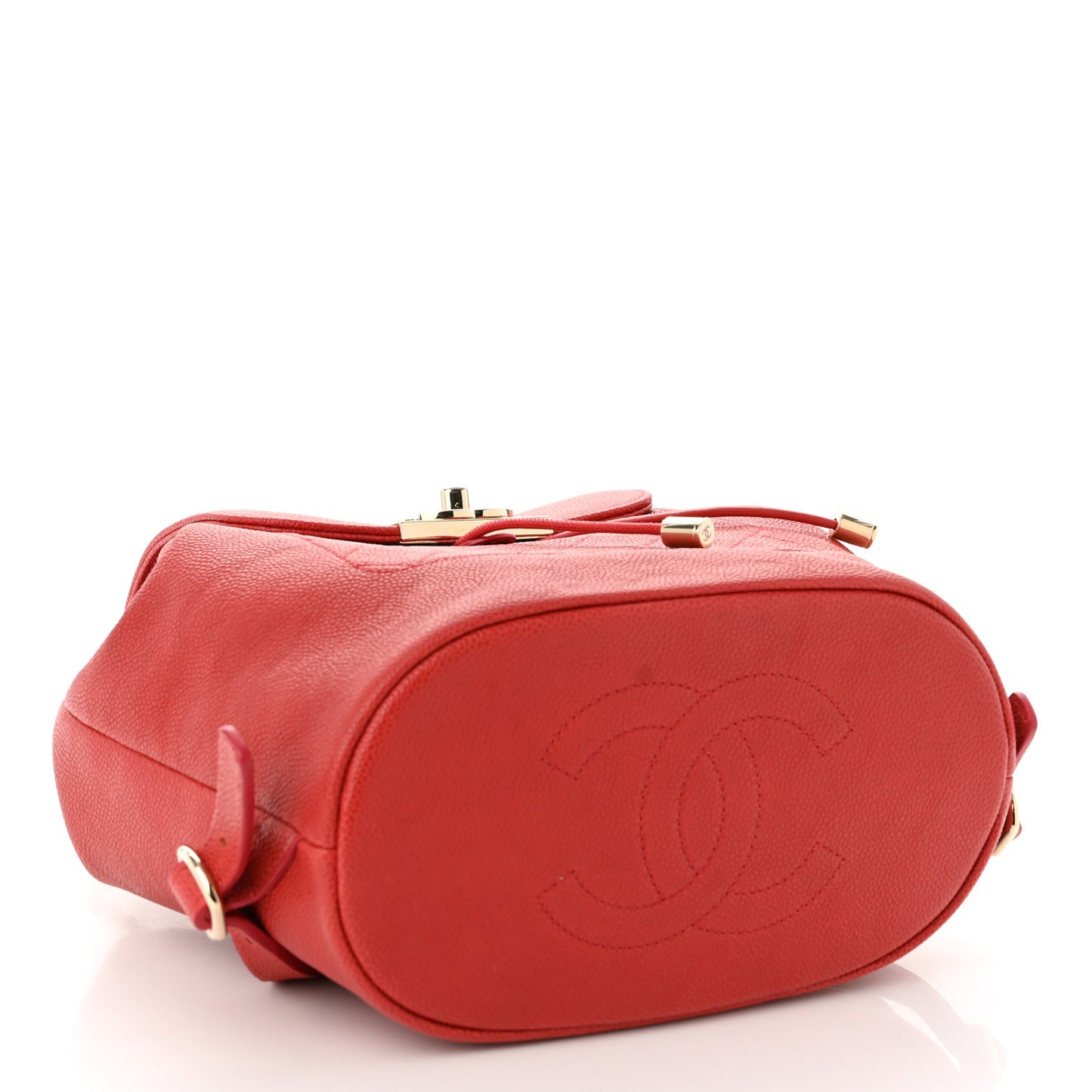 Caviar Quilted Backpack Red