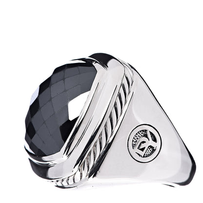 David Yurman Sterling Silver Hematite 17mm Albion Ring 52 6 3 of 5