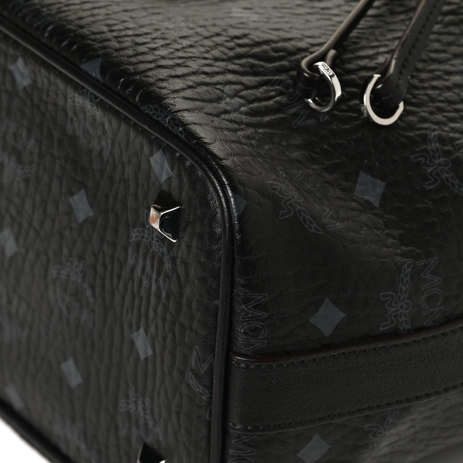 MCM Visetos Small Essential Drawstring Bucket Bag Black 13 of 13