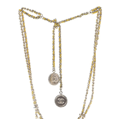 Chanel Metal Lambskin Chain Link Choker Yellow 5 of 7