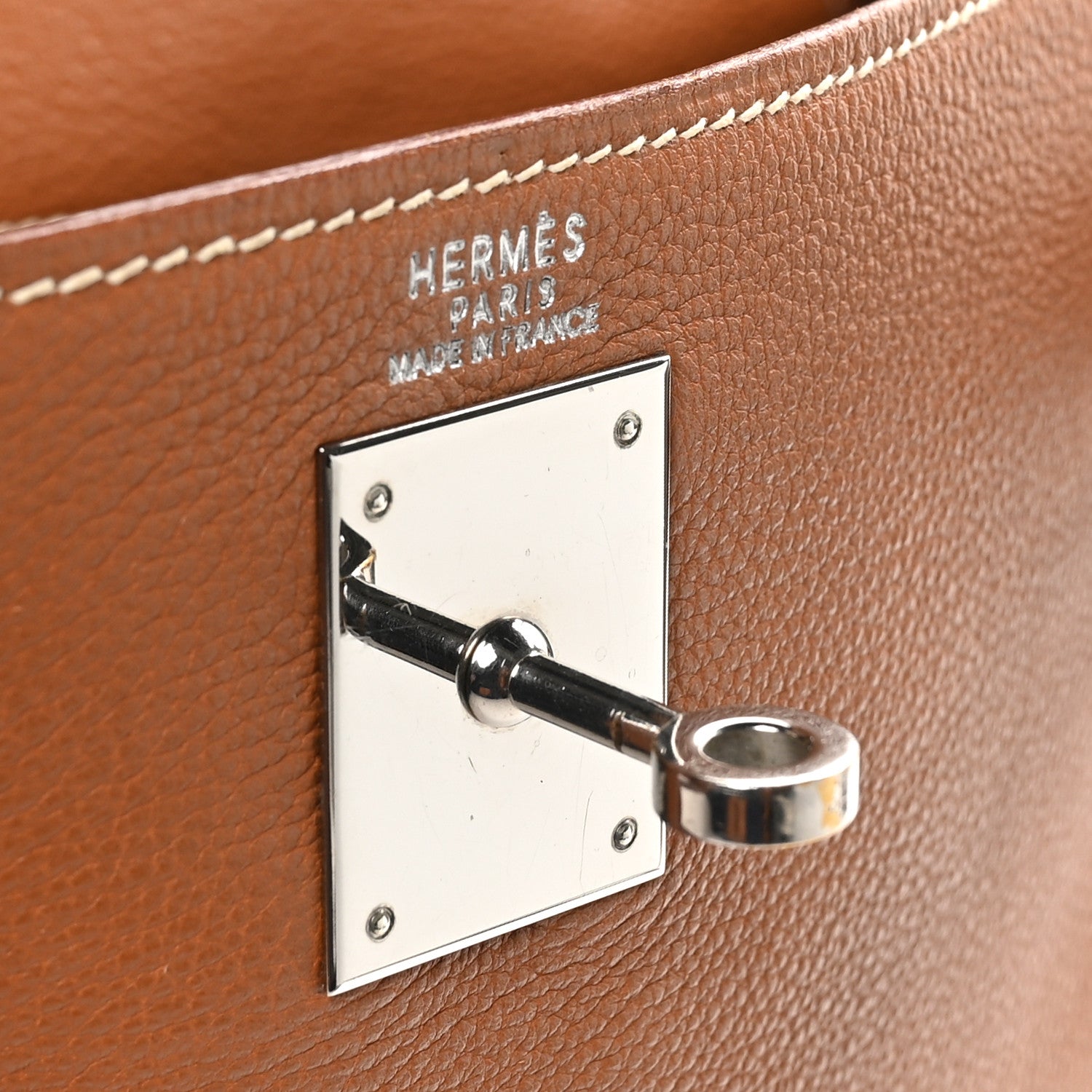 Hermes Courchevel Kelly Retourne 32 Gold 6 of 12