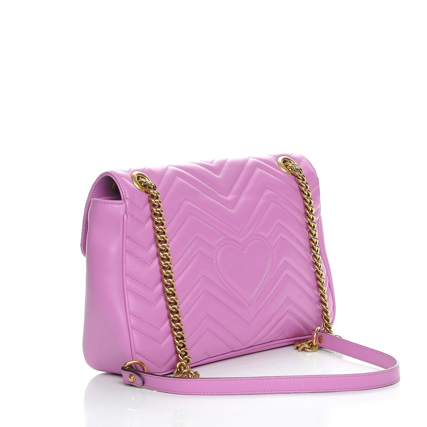 Calfskin Matelasse Medium GG Marmont Shoulder Bag Candy Mousse