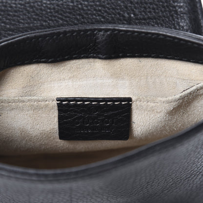 Gucci Pebbled Calfskin Small 1973 Chain Shoulder Bag Black 8 of 11