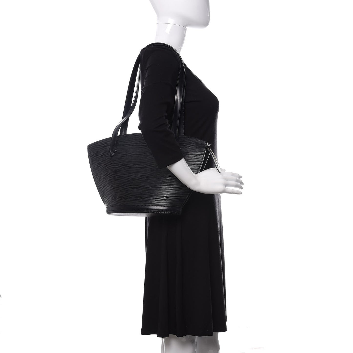 Epi Saint Jacques PM Long Straps Black