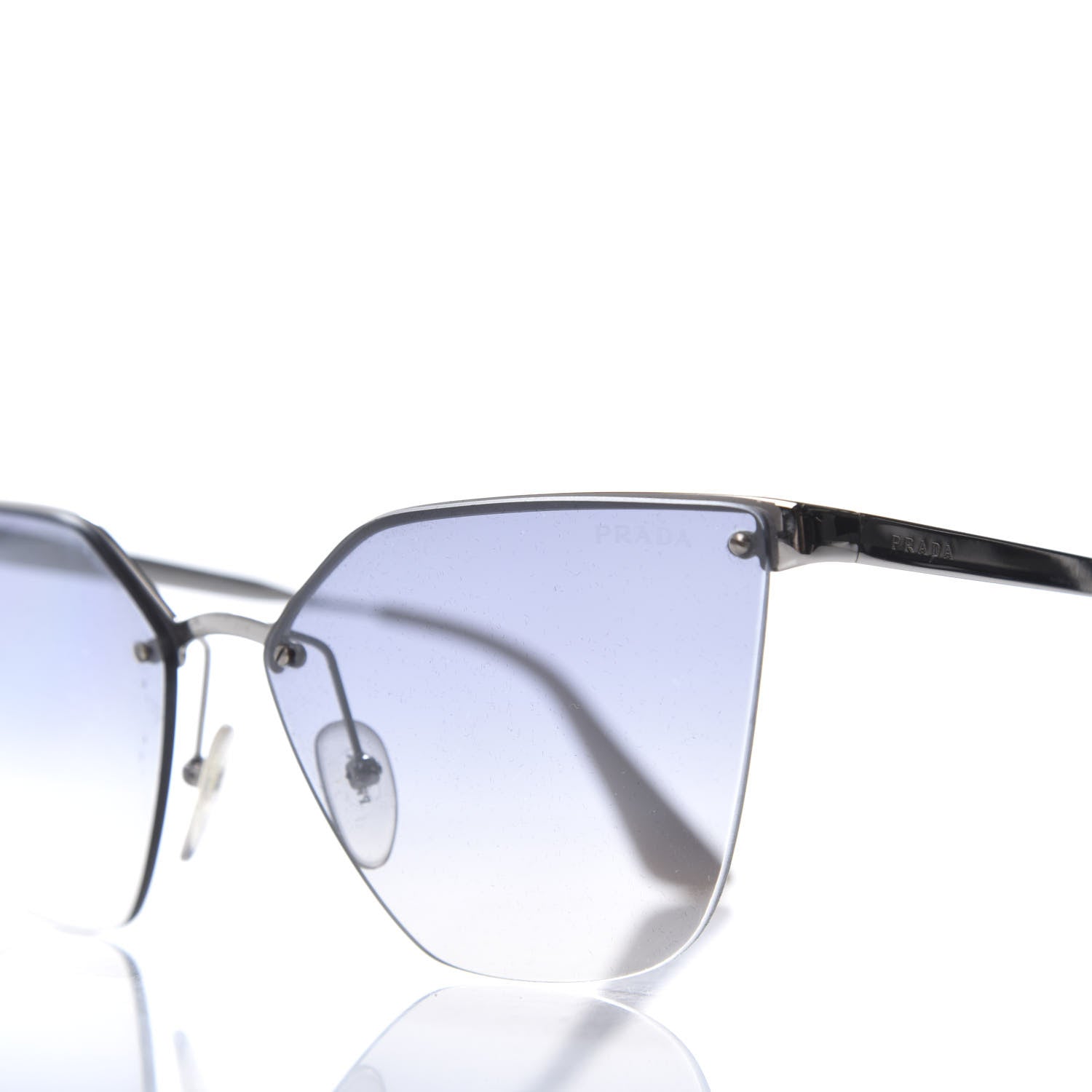 Prada Cat Eye Sunglasses SPR 68T Silver 7 of 8