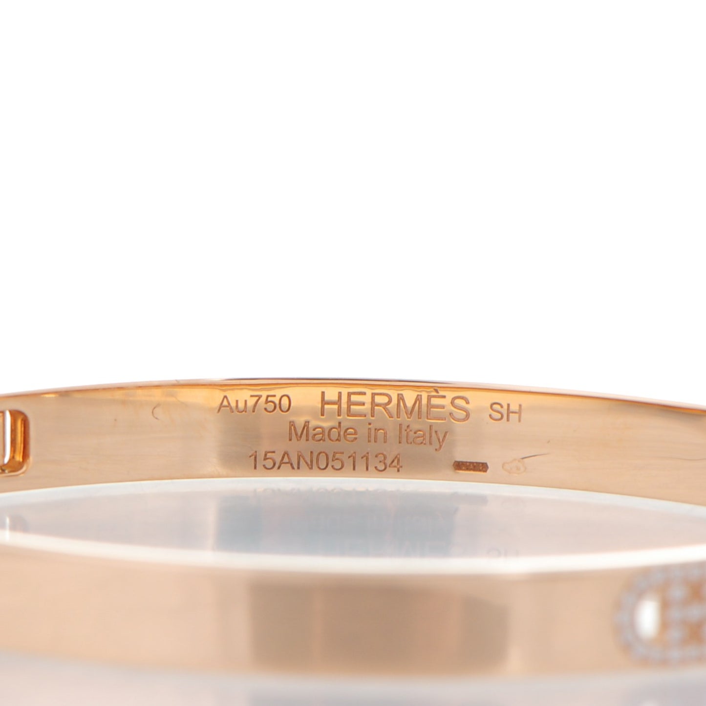 18K Rose Gold Diamond PM H D'Ancre Bracelet SH