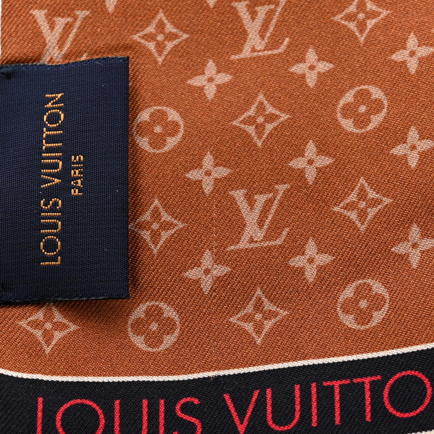 Silk Monogram Planet LV Bandeau Beige