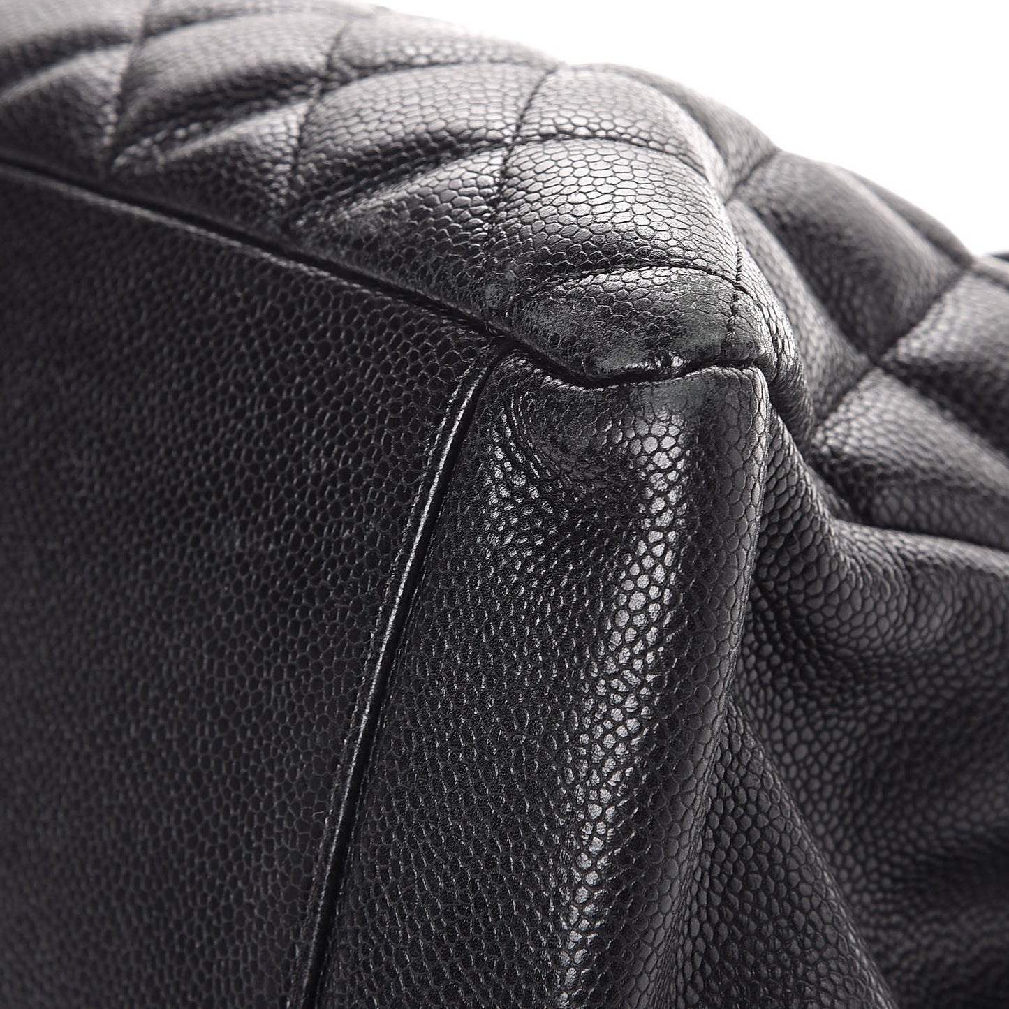 Caviar Quilted Grand Shopping Tote GST Black