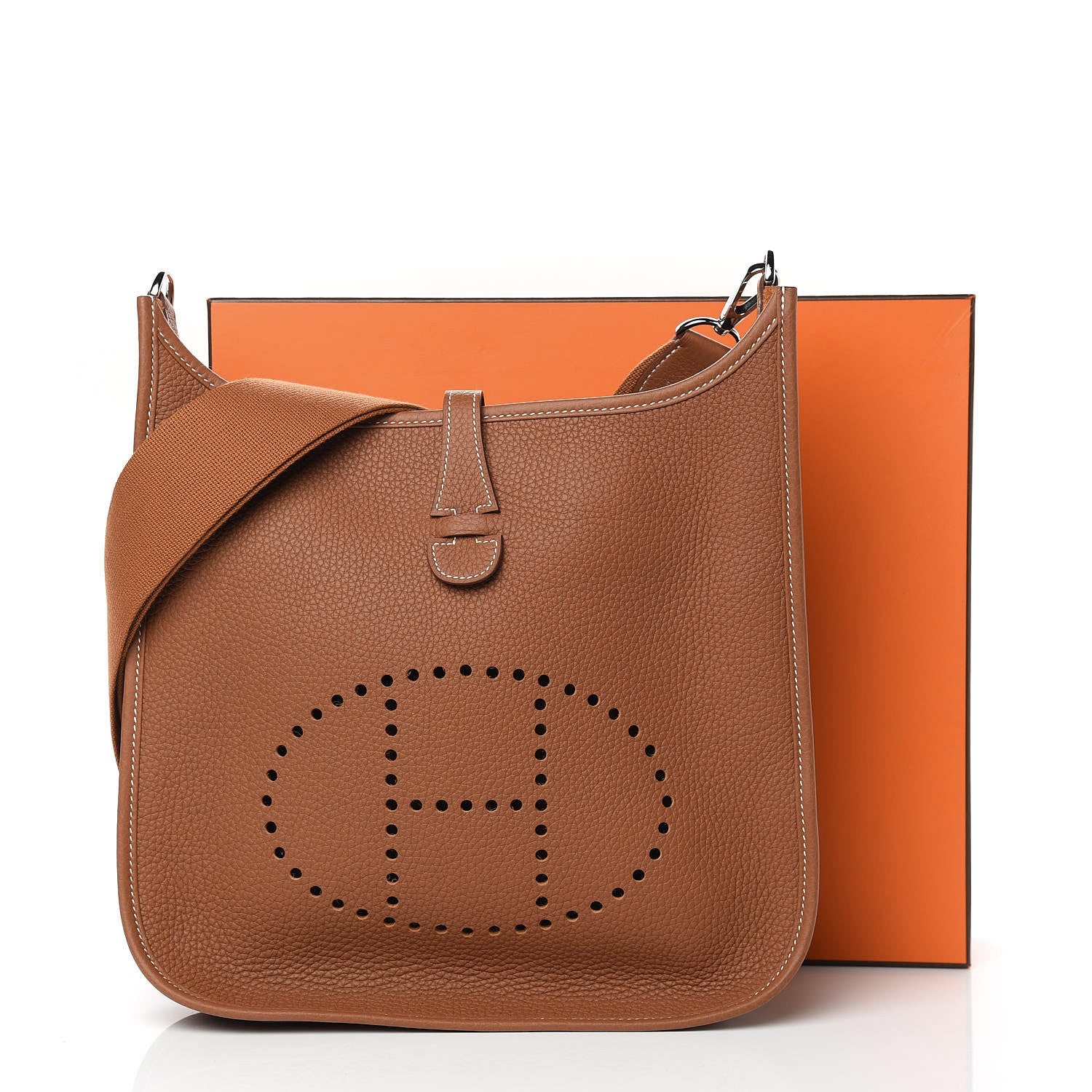 Hermes Taurillon Clemence Evelyne III PM Gold 10 of 10