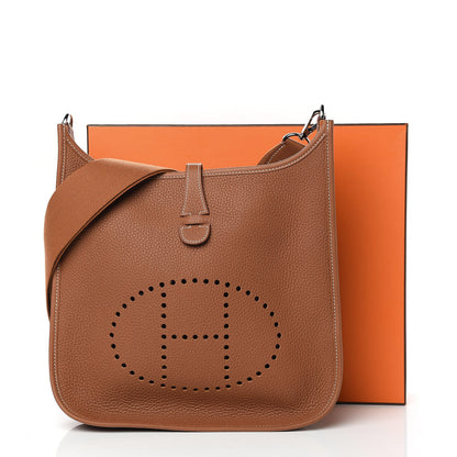Hermes Taurillon Clemence Evelyne III PM Gold 10 of 10