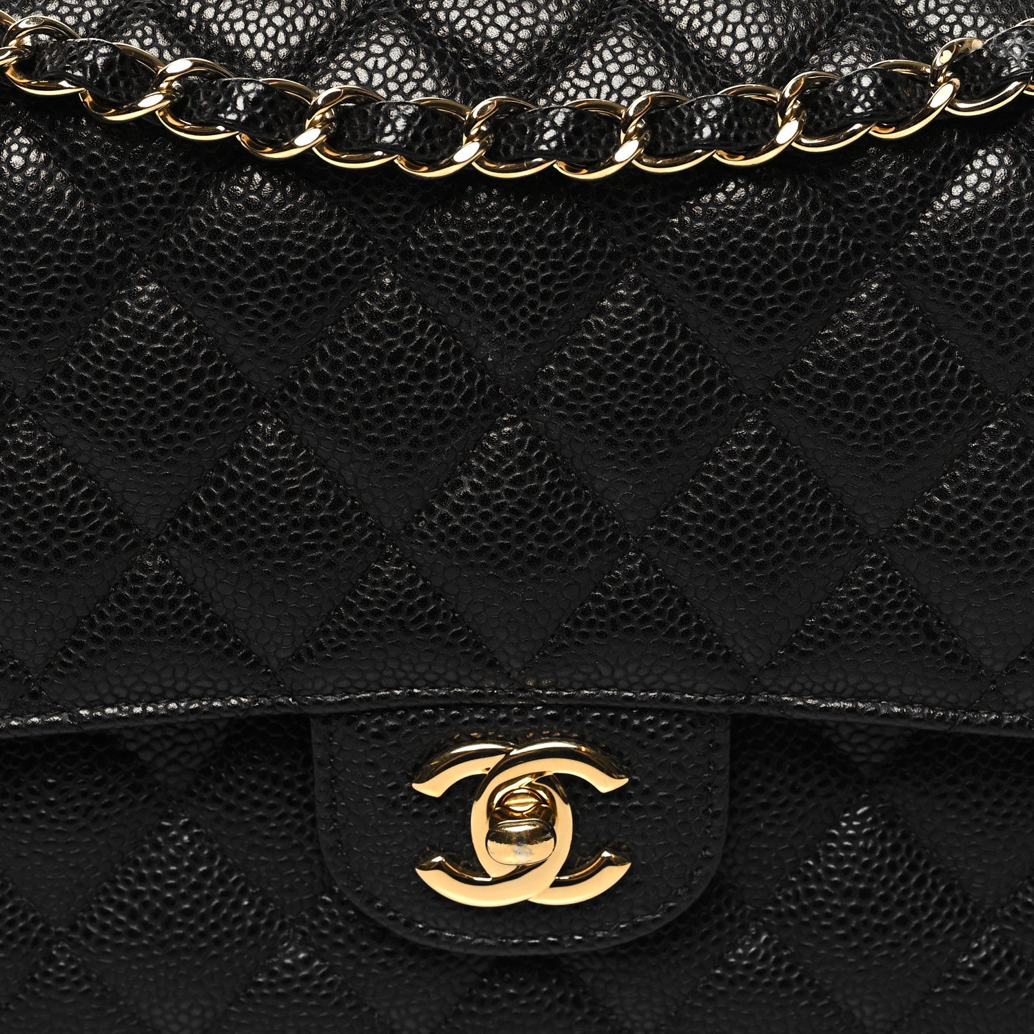 Chanel Caviar Quilted Medium Double Flap Black 8 of 10