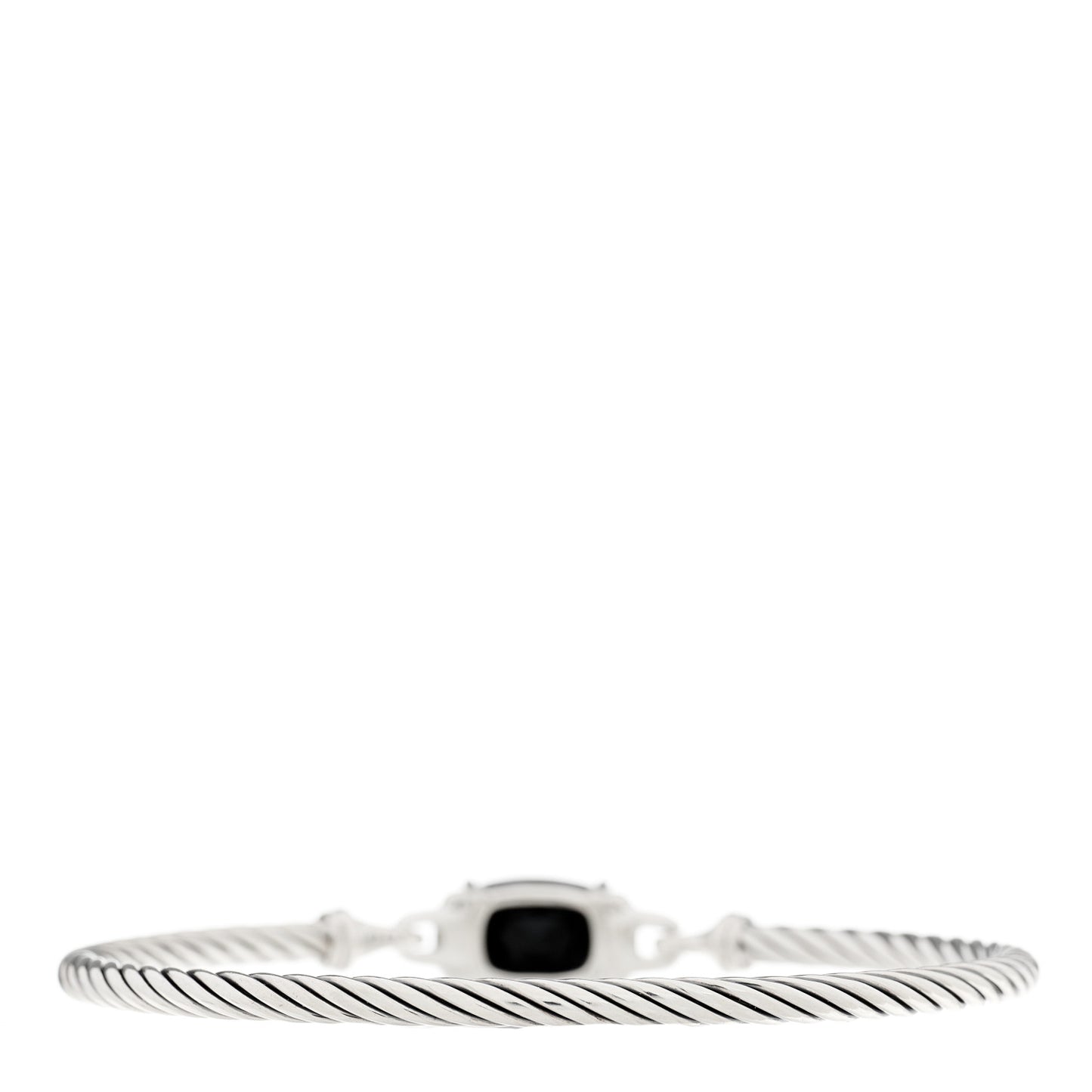 Sterling Silver Diamond Black Onyx 3mm Wheaton Bracelet