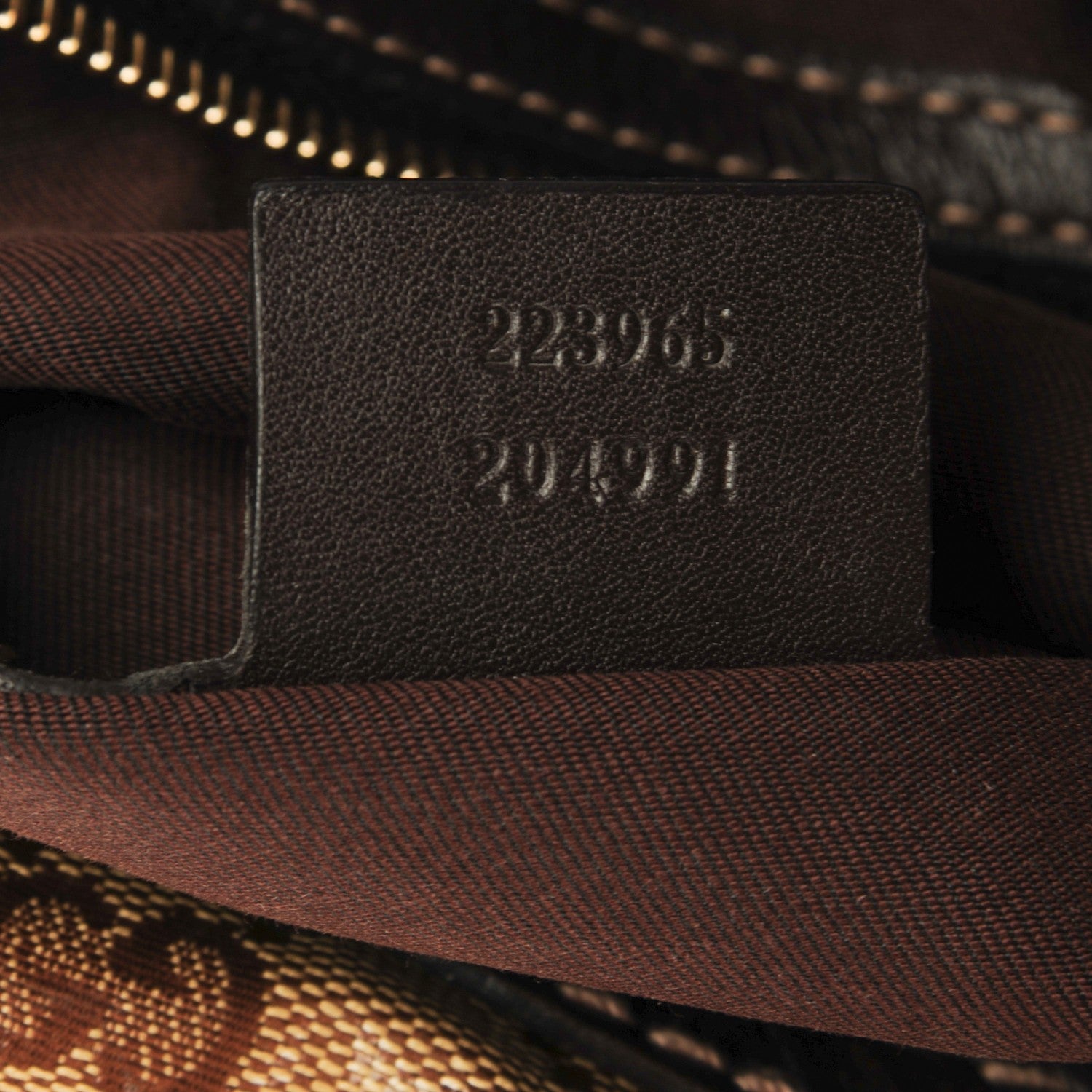 Gucci Crystal Monogram Mix Hobo Dark Brown 6 of 6