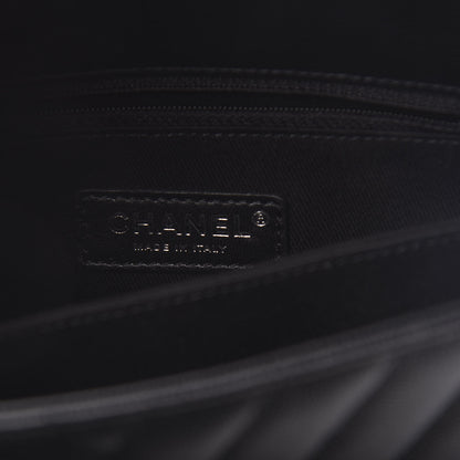 Chanel Caviar Chevron Quilted Mini Coco Handle Flap So Black 6 of 10