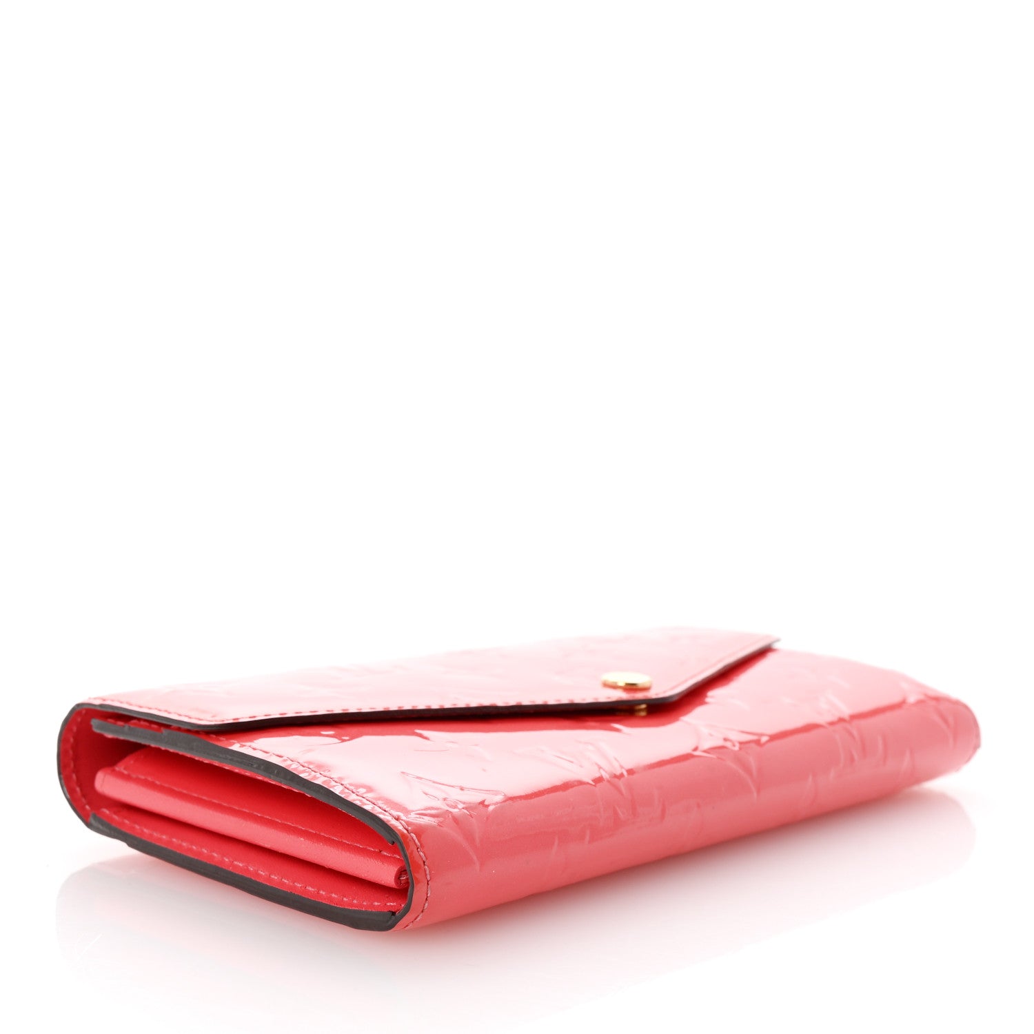 Louis Vuitton Vernis Sarah Wallet NM Rose Litchi 4 of 6