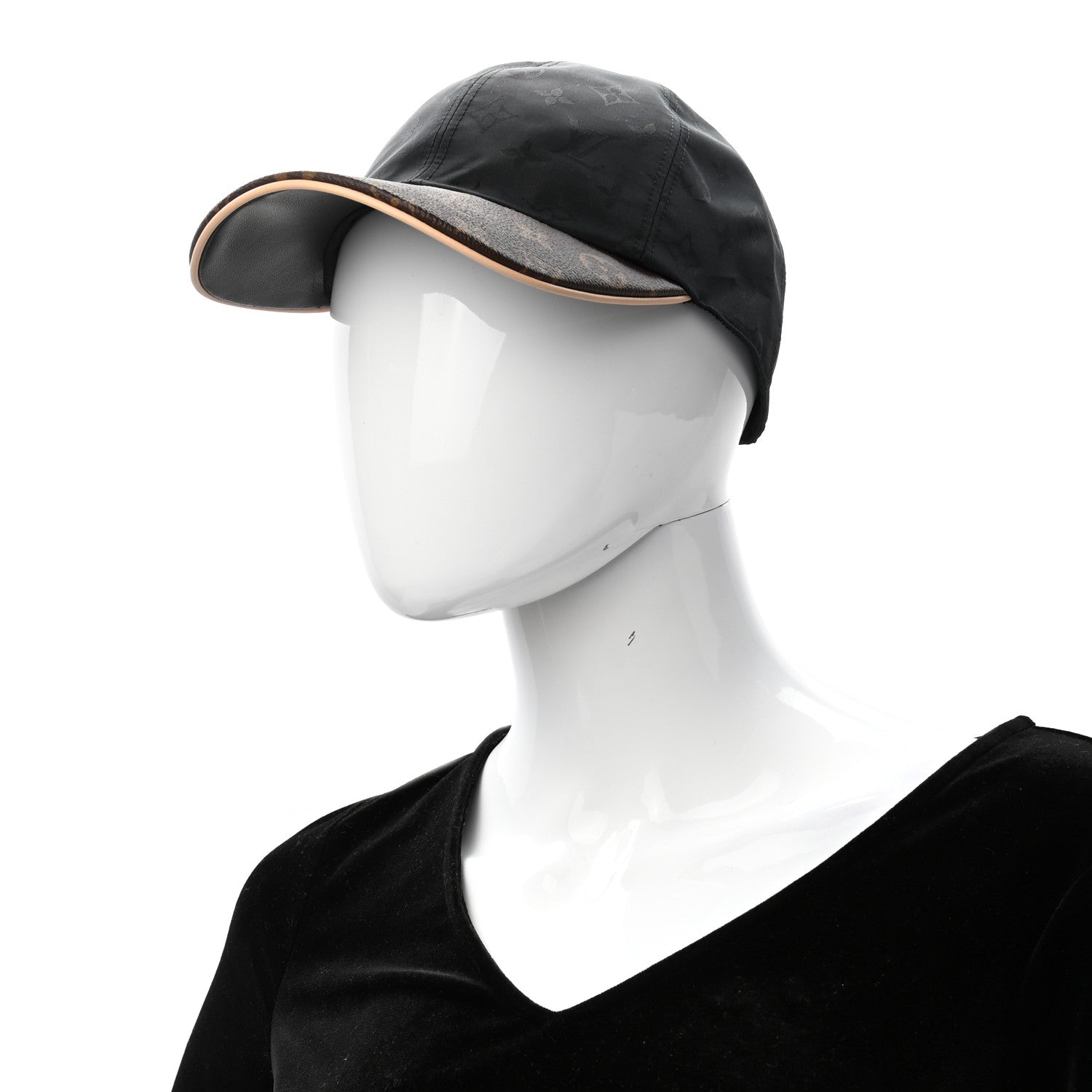 Louis Vuitton Polyester Silk Monogram LV Get Ready Cap M Black 2 of 7
