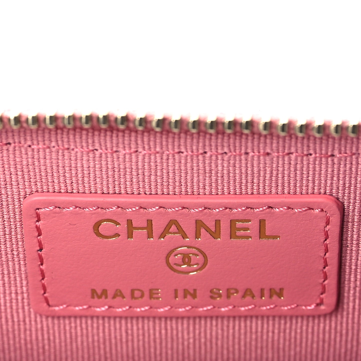 Caviar Quilted Zip Coin Purse Dark Pink