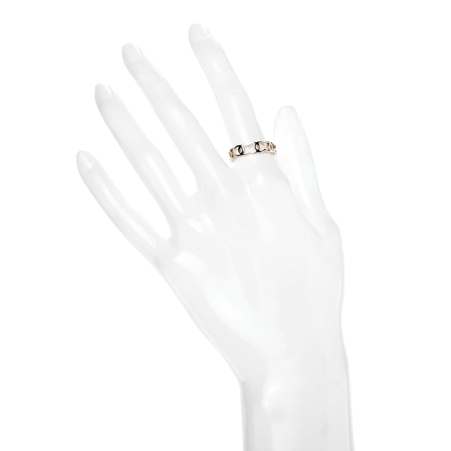 Chanel Metal CC Ring 54 6.75 Gold 2 of 4
