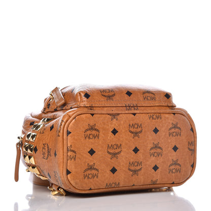 MCM Visetos Side Stud Mini Stark Backpack Cognac 4 of 8