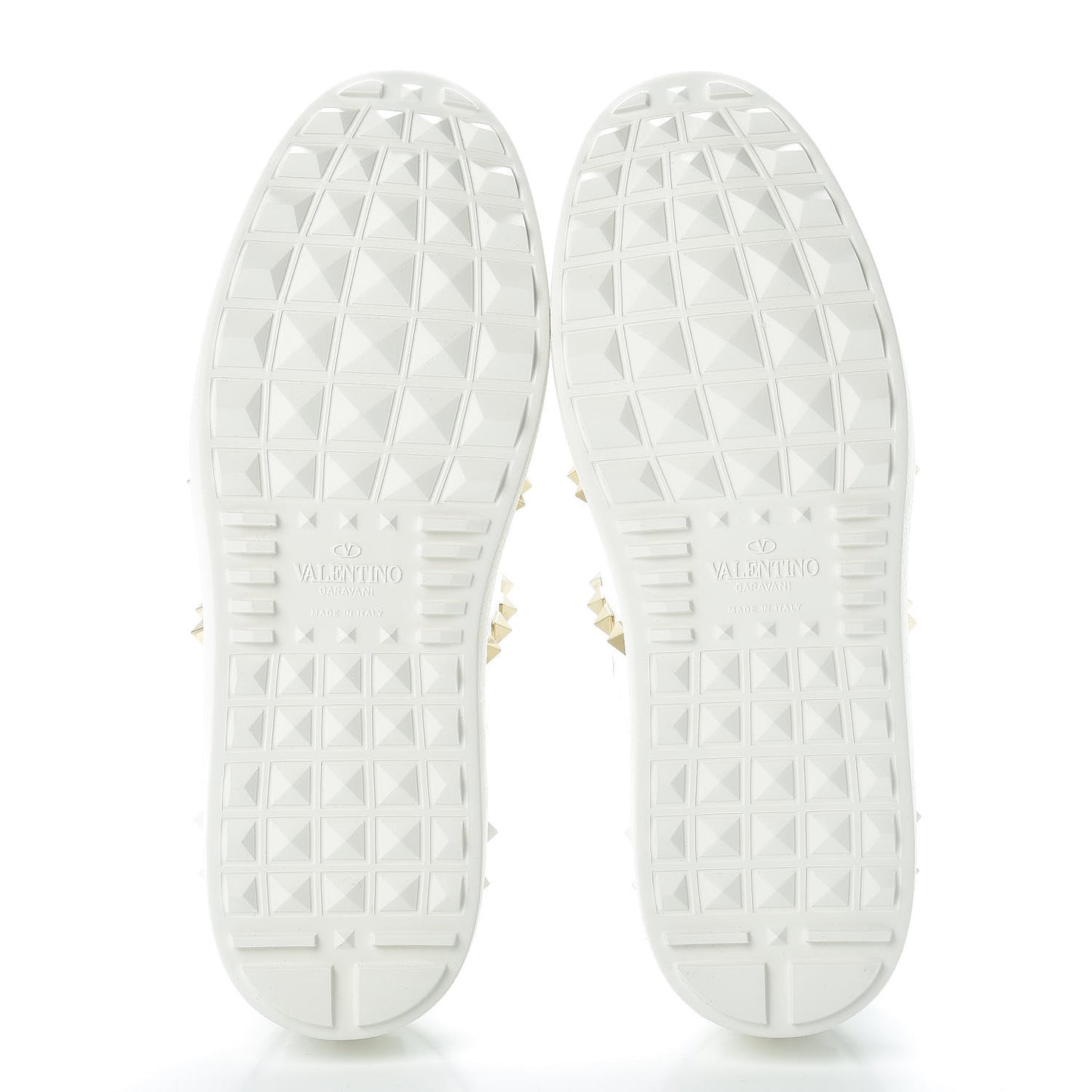 Calfskin Rockstud Untitled Open Sneakers 37.5 White