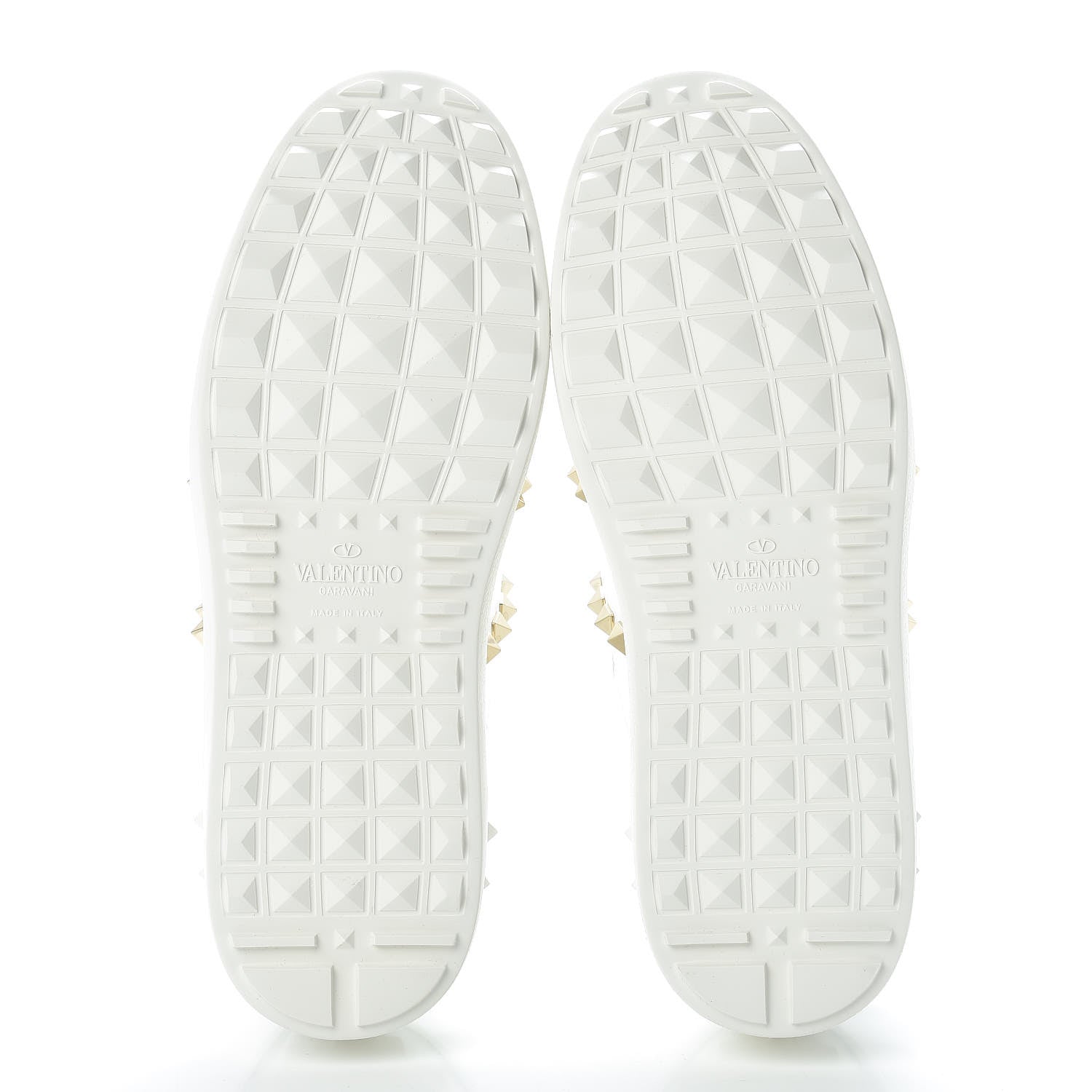 Valentino Garavani Calfskin Rockstud Untitled Open Sneakers 37.5 White 5 of 9