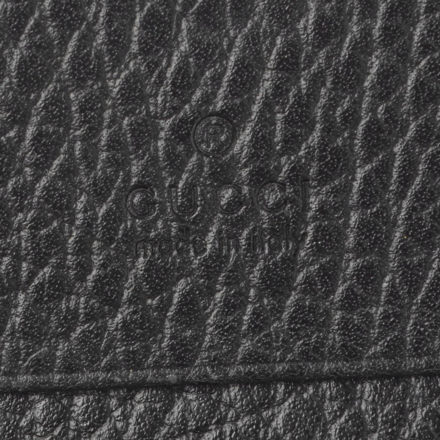 Pebbled Calfskin GG Marmont Card Case Black