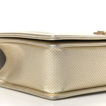Chanel Lambskin Perforated Quilted New Medium Boy Flap Gold 7 of 10