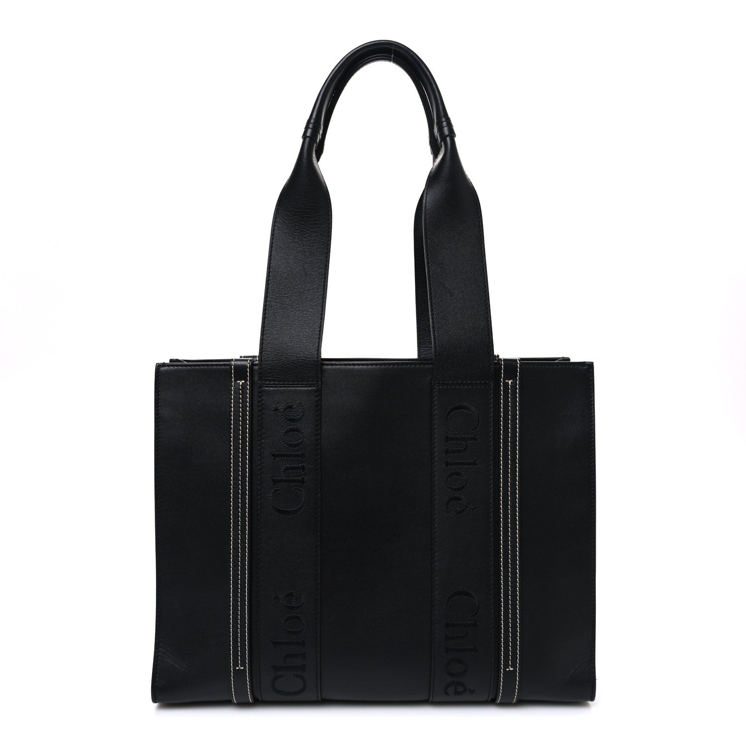 Chloe Calfskin Medium Woody Tote Black 1 of 10