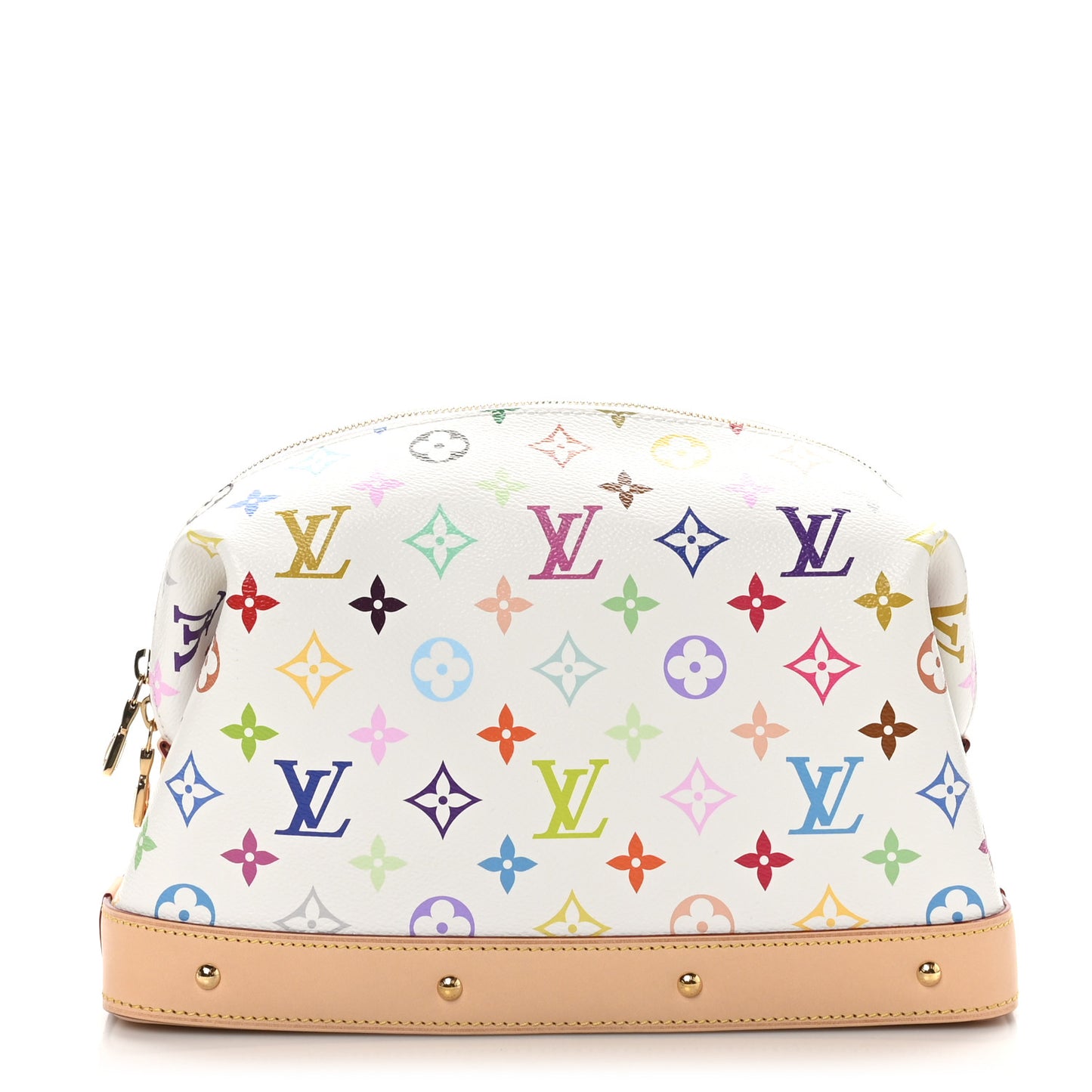 LV x TM Monogram Multicolor Cosmetic Pouch GM White