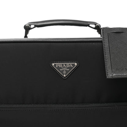 Prada Tessuto Nylon Saffiano Trolley Luggage Black 5 of 13