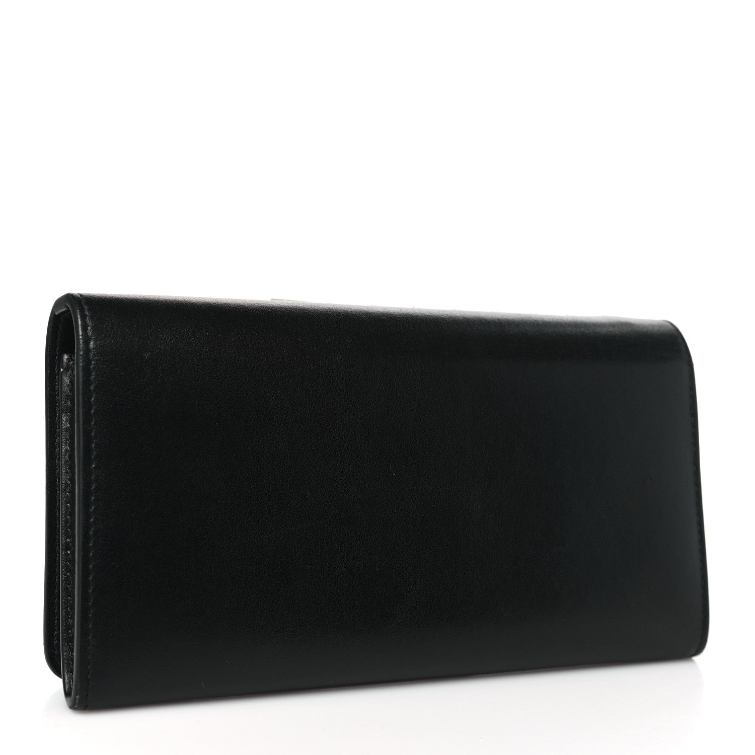 Christian Louboutin Calfskin Macaron Spiked Flap Wallet Black 3 of 8