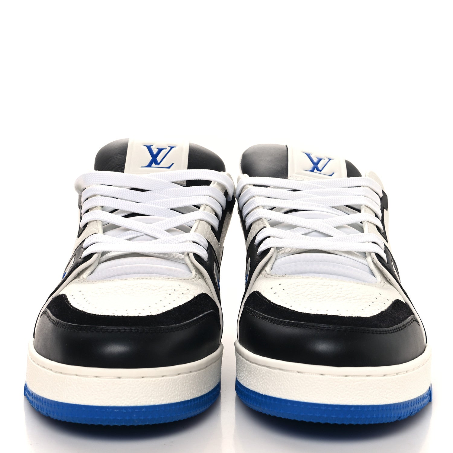 Louis Vuitton Calfskin Mens LV Trainer Maxi Sneakers 9 Blue 3 of 10